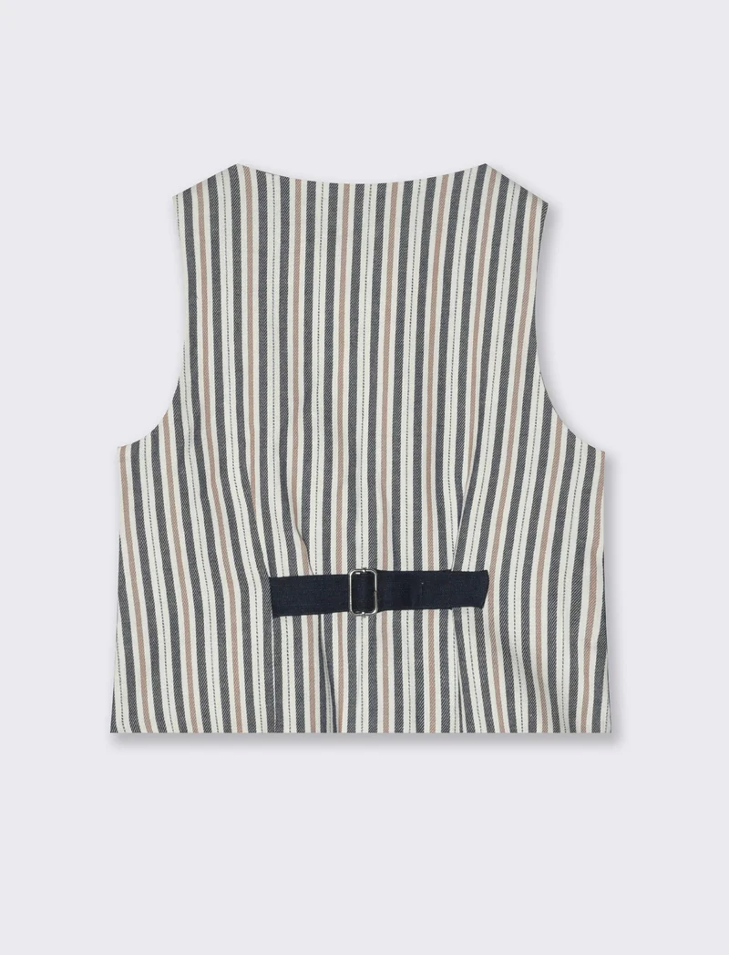 Gilet con retro a contrasto da bambino - Blu