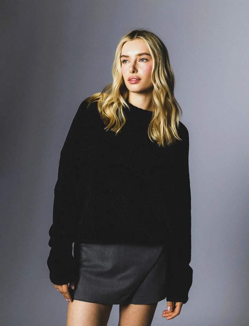 MAGLIA IN CINIGLIA - Nero