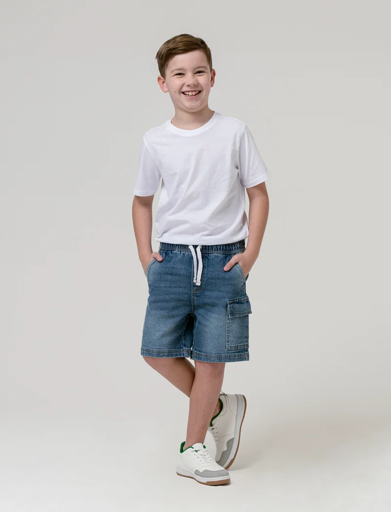 Cargo in denim da bambino - Denim