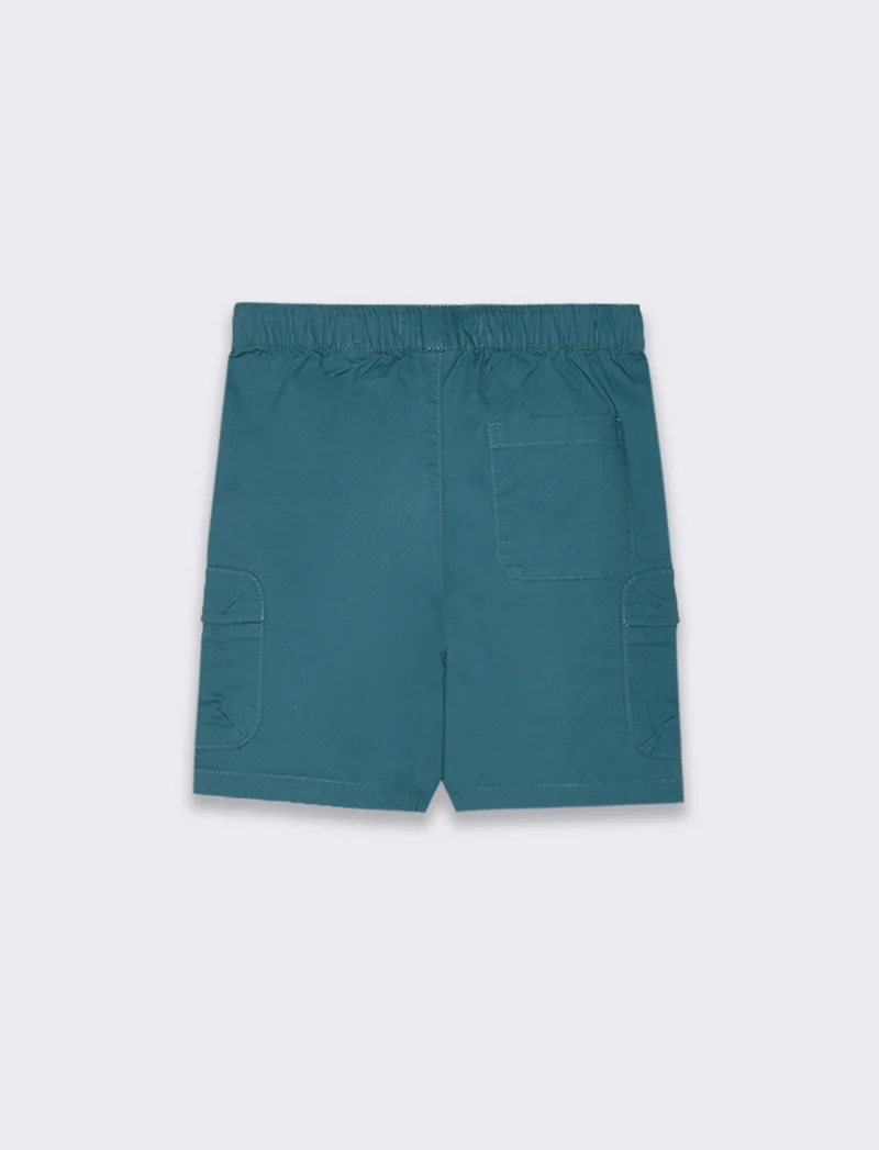 Bermuda cargo in cotone da bambino - Verde Ottanio