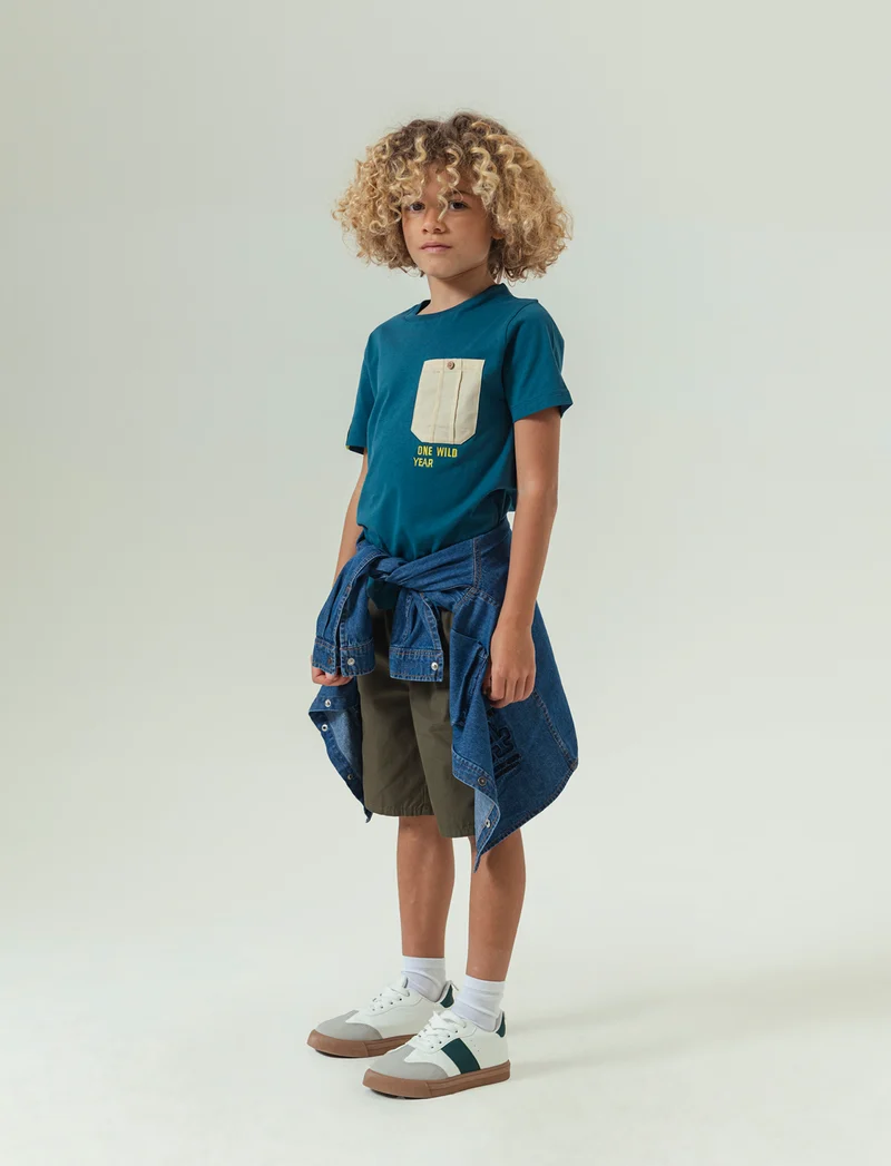 T-shirt da bambino - Verde Ottanio