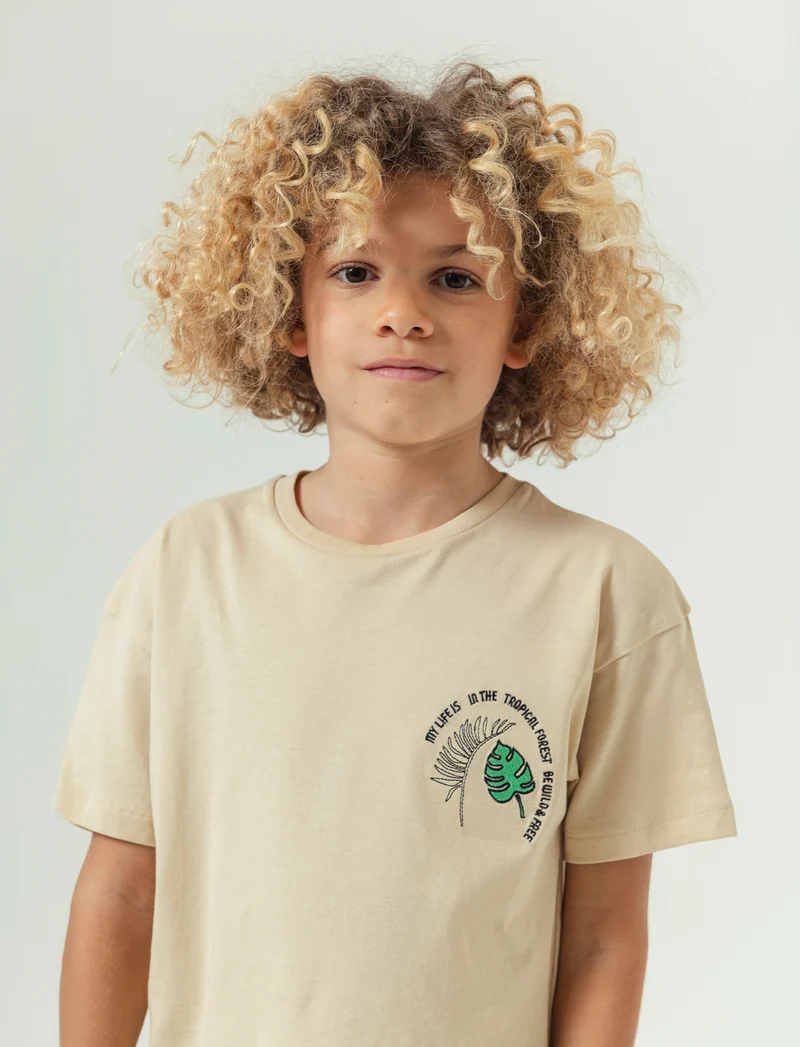 T-shirt LOOSE FIT da bambino - Beige