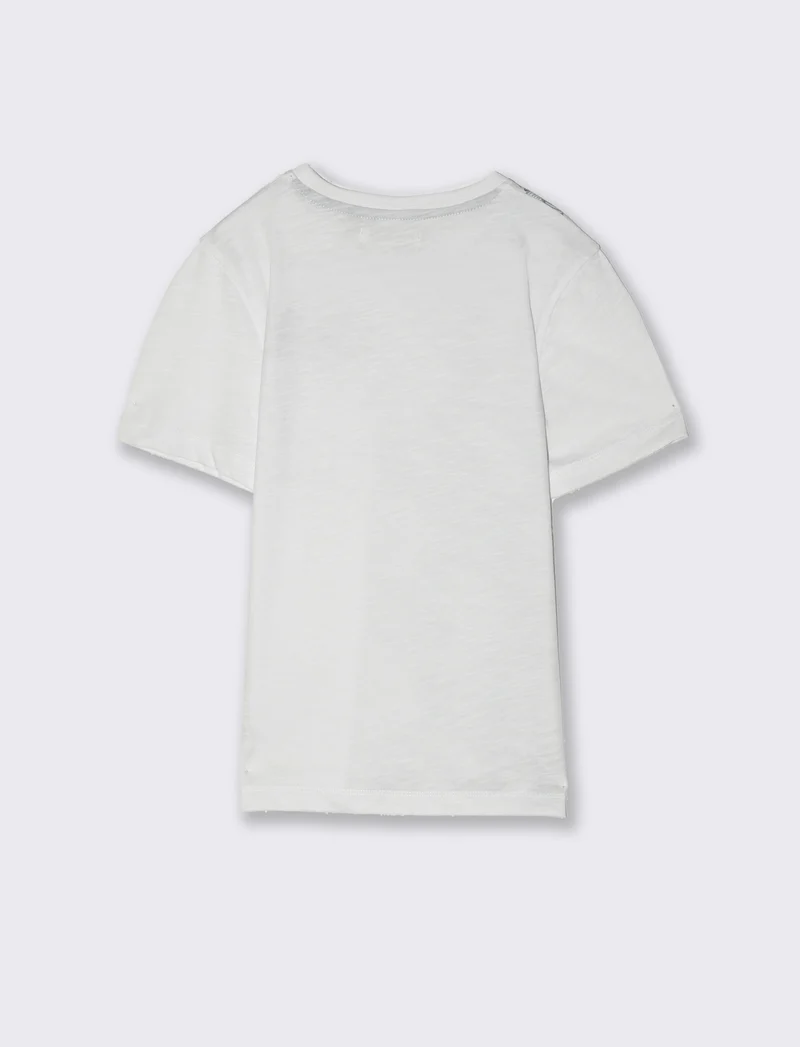 T-shirt stampa jungle da bambino - Bianco