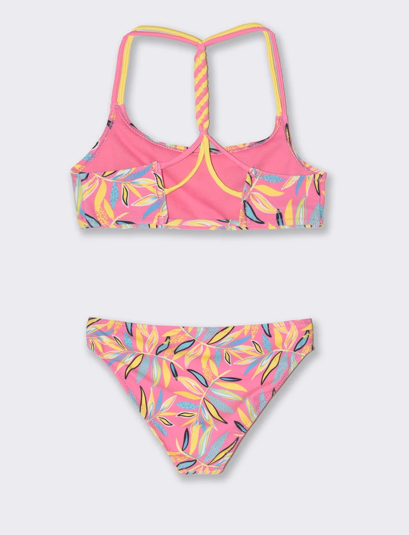 Costume bambina trecce da bambina - Fuxia