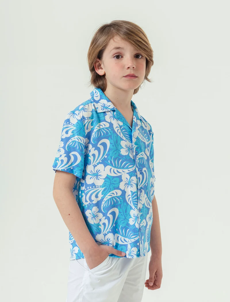 Camicia mare da bambino - Turchese
