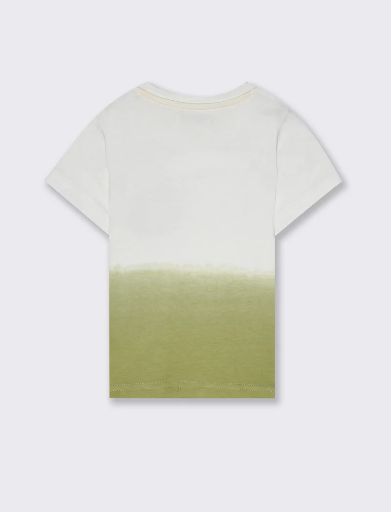 T-shirt stampa sfumata da neonato - Verde salvia