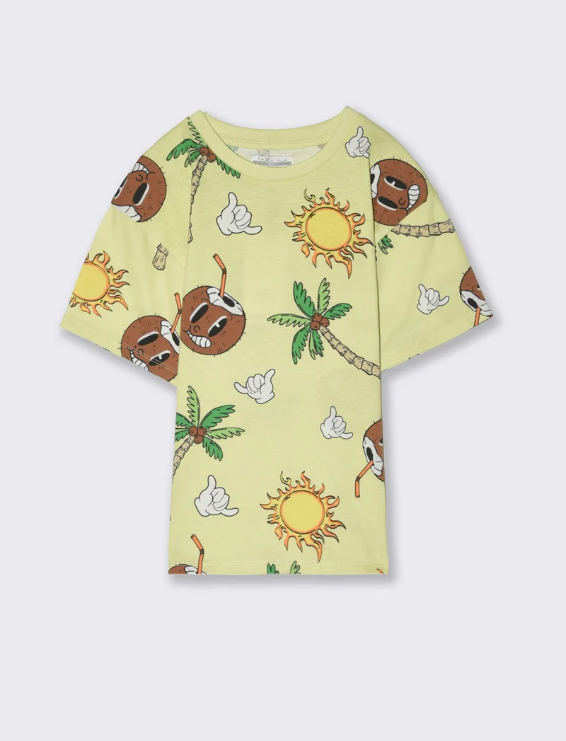 T-shirt in cotone da bambino - Verde