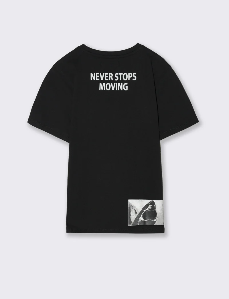 T-shirt stampata da bambino - Nero
