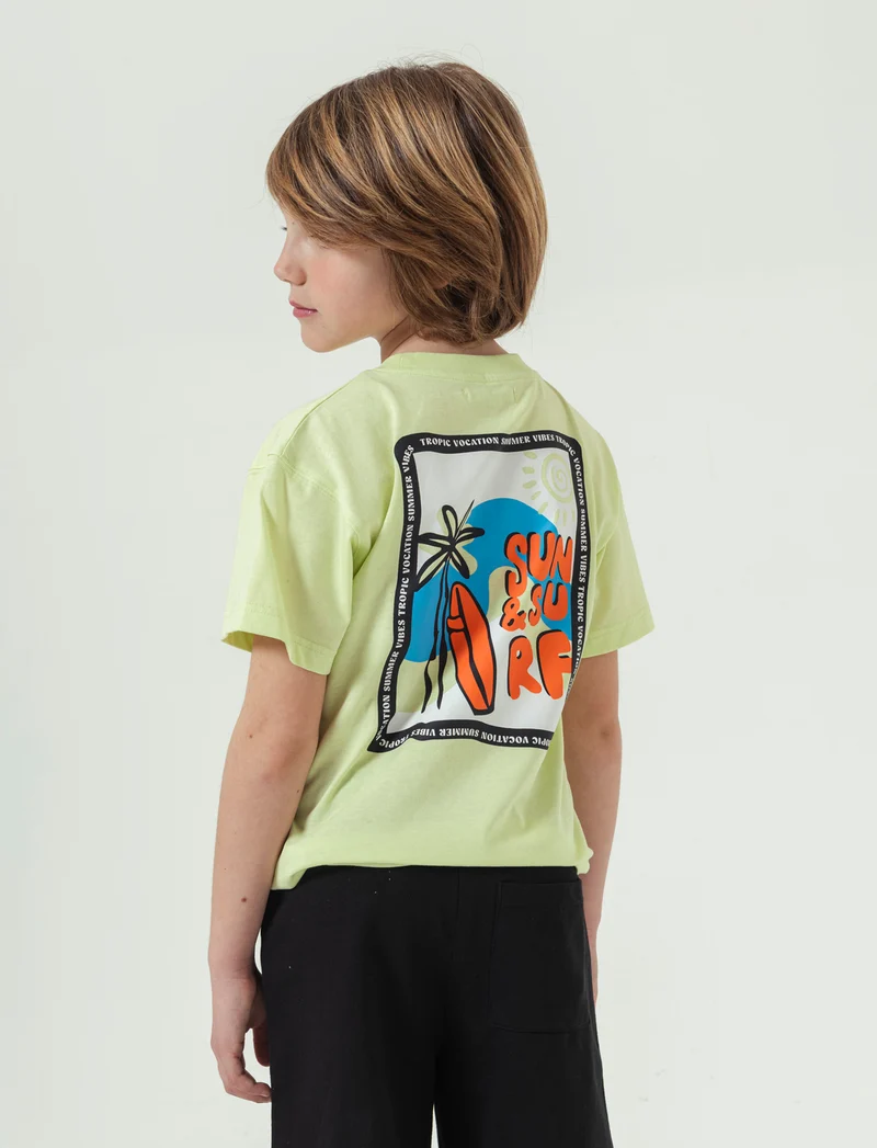 T-shirt patch gommati da bambino - Giallo