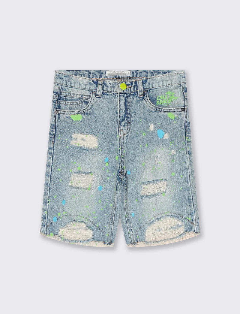 Bermuda denim colorato da bambino - Denim