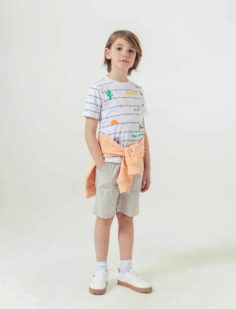 T-shirt stampata da bambino - Bianco