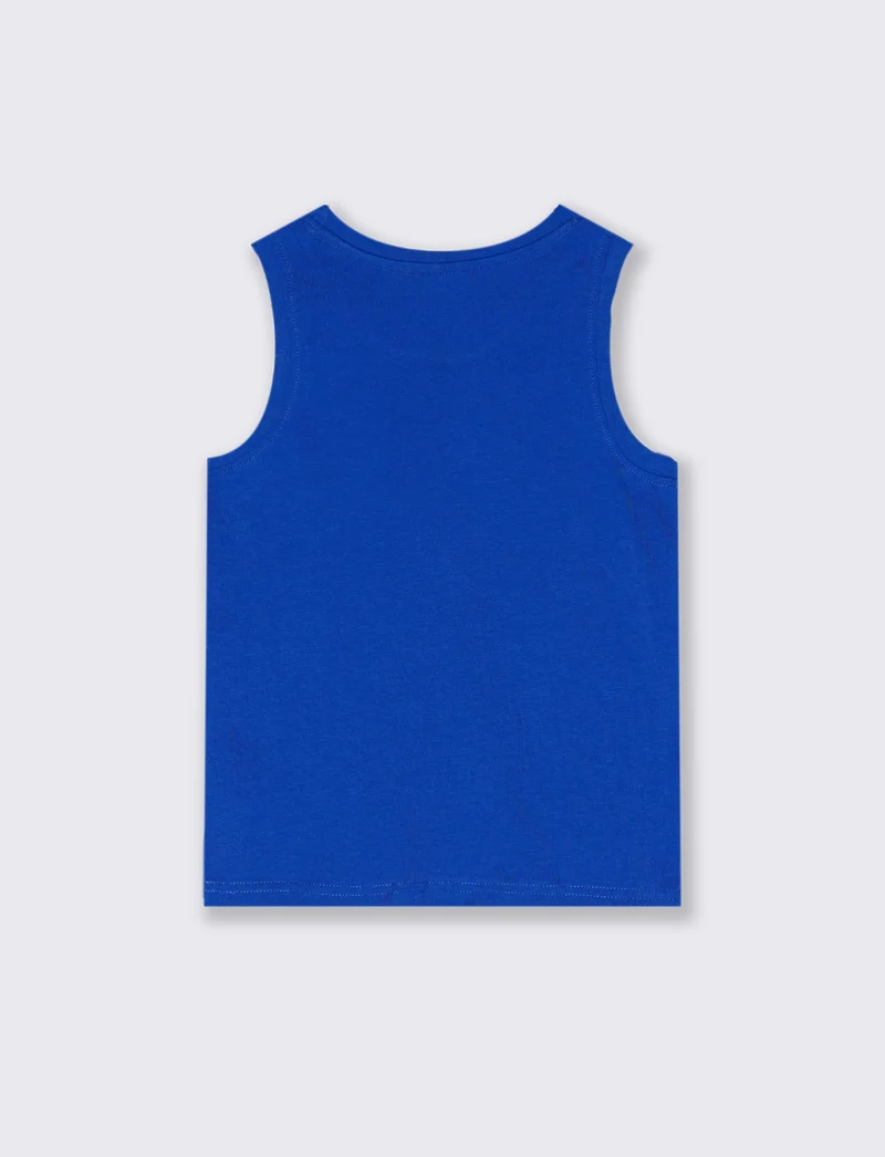 Canotta con personaggi da bambino - Blu cobalto