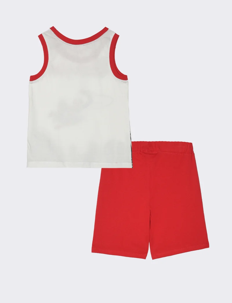 Completo con stampe Marvel da bambino - Rosso