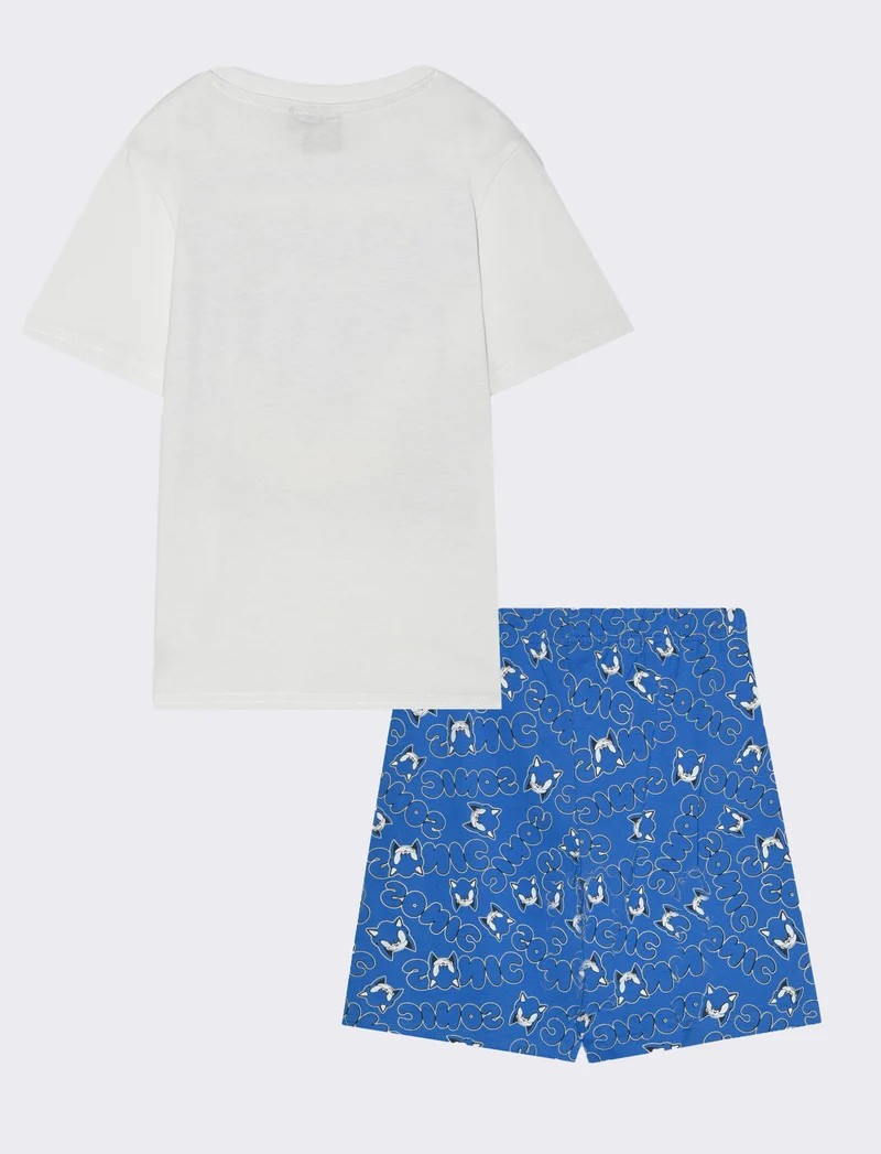 Completo con stampa Sonic da bambino - Blu cobalto