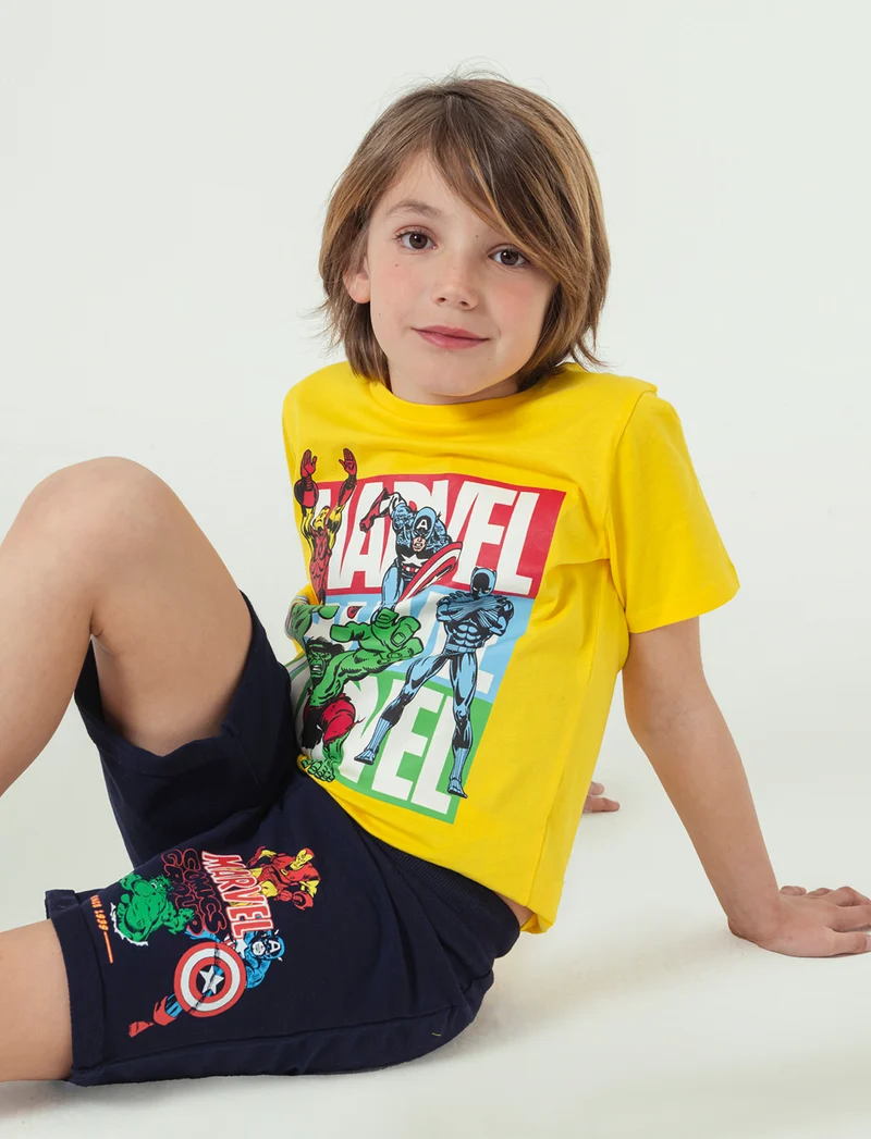 T-shirt in cotone Marvel da bambino - Giallo