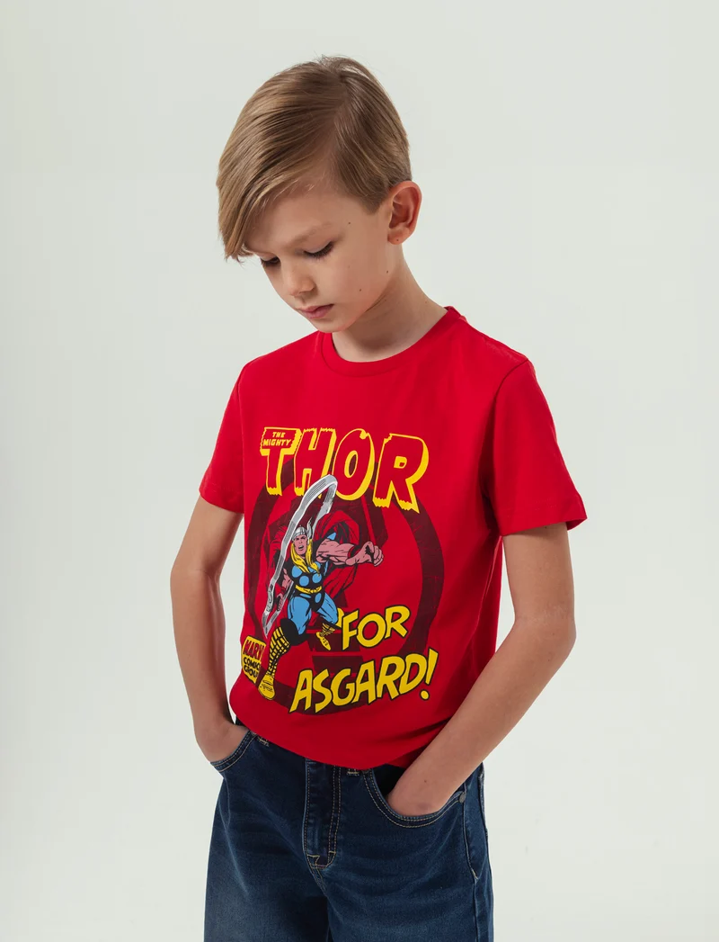 T-shirt in cotone Marvel da bambino - Rosso