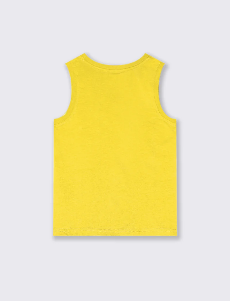 Canotta con stampe personaggi da bambino - Giallo