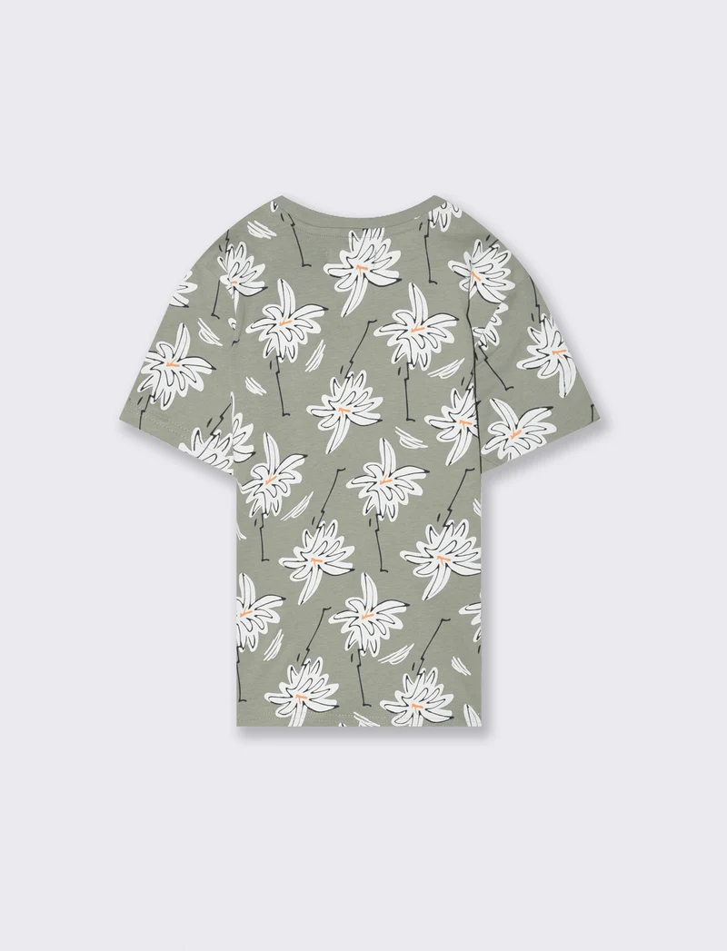 T- shirt stampata da bambino - Verde salvia