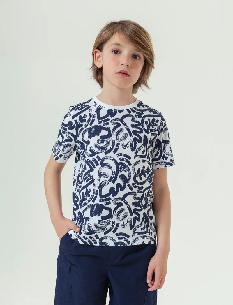 T- shirt stampata da bambino - Bianco