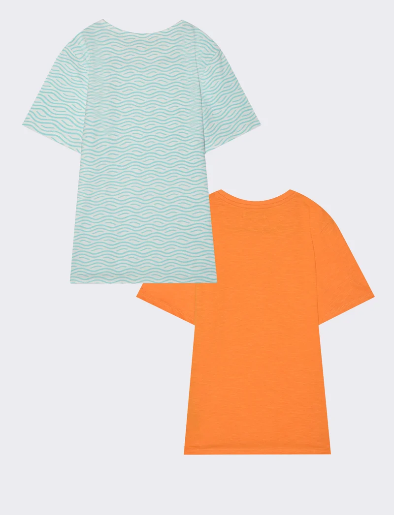 T-shirt 2Pack da bambino - Arancio