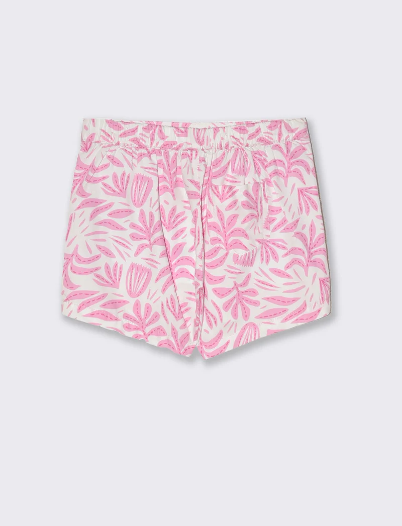 Short in popeline da bambina - Rosa