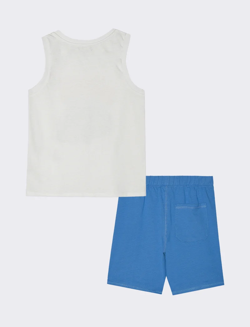 Set due pezzi con canotta da bambino - Bianco