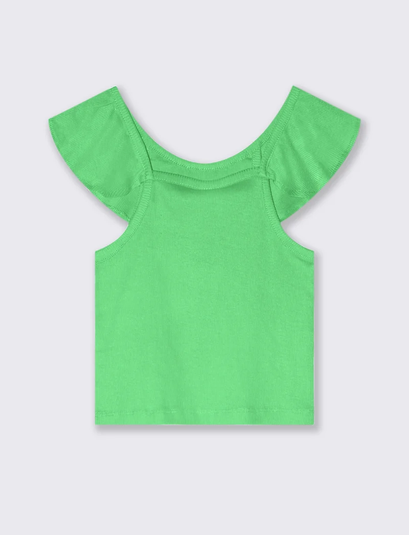 Top rouches. da bambina - Verde mela