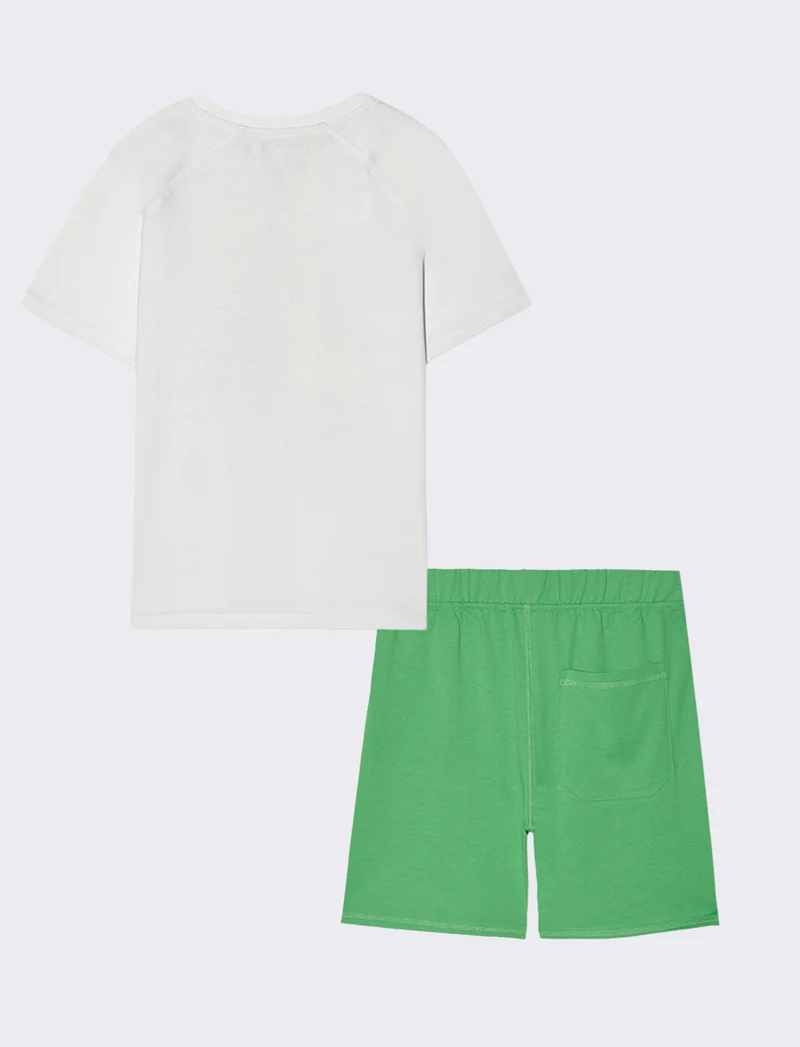 Set due pezzi con canotta da bambino - Bianco
