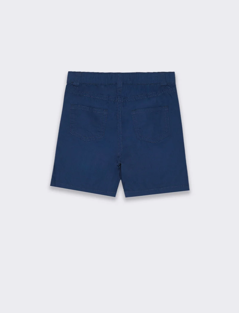 Bermuda in popeline da neonato - Blu