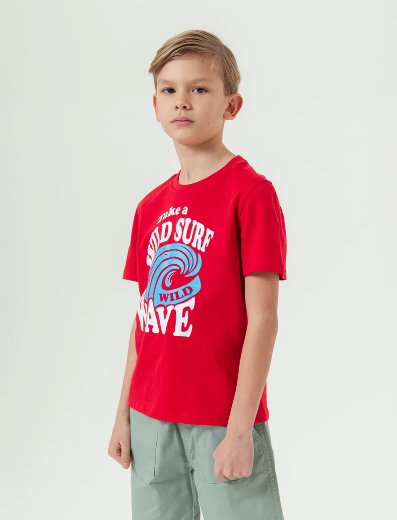 Canotta da bambino con stampa - Rosso