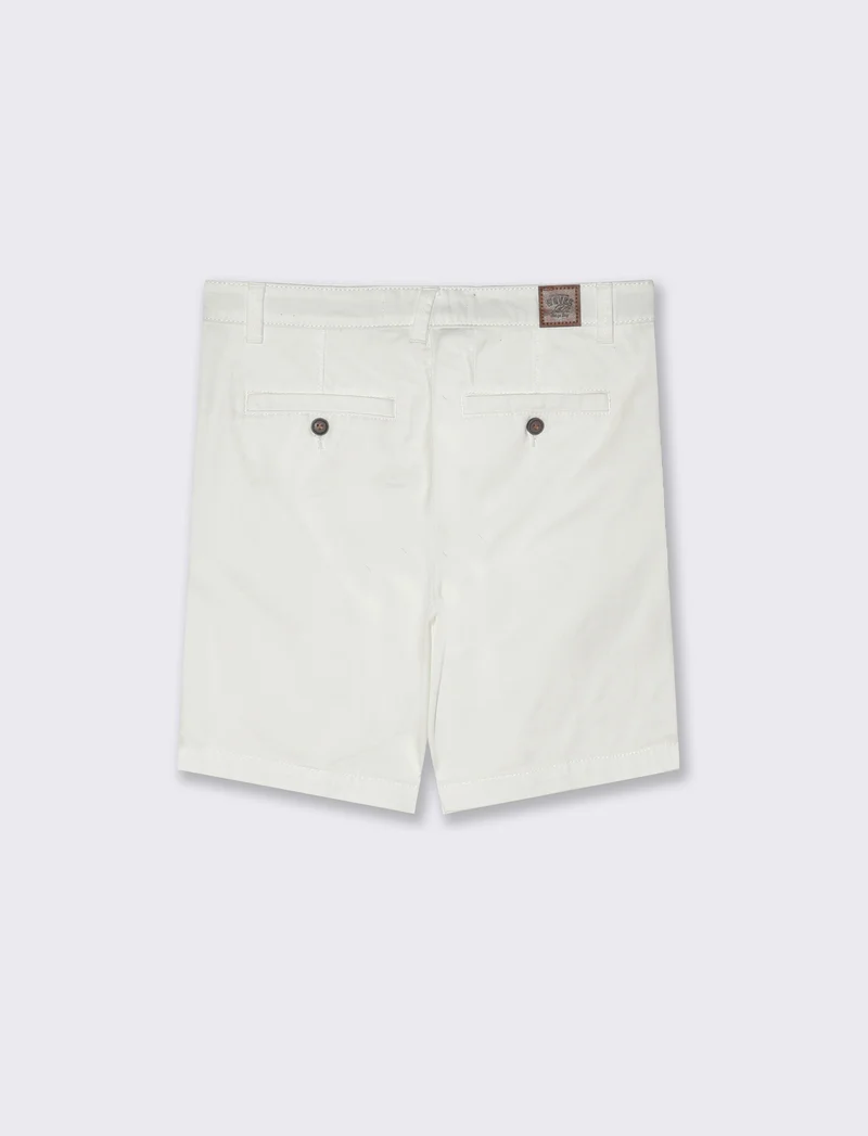 Bermuda in cotone da bambino - Bianco
