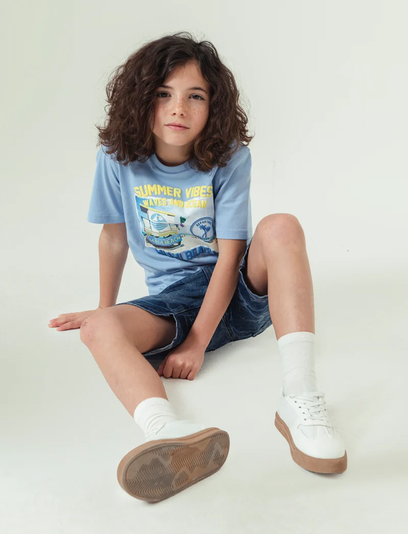 Cargo in denim da bambino - Denim