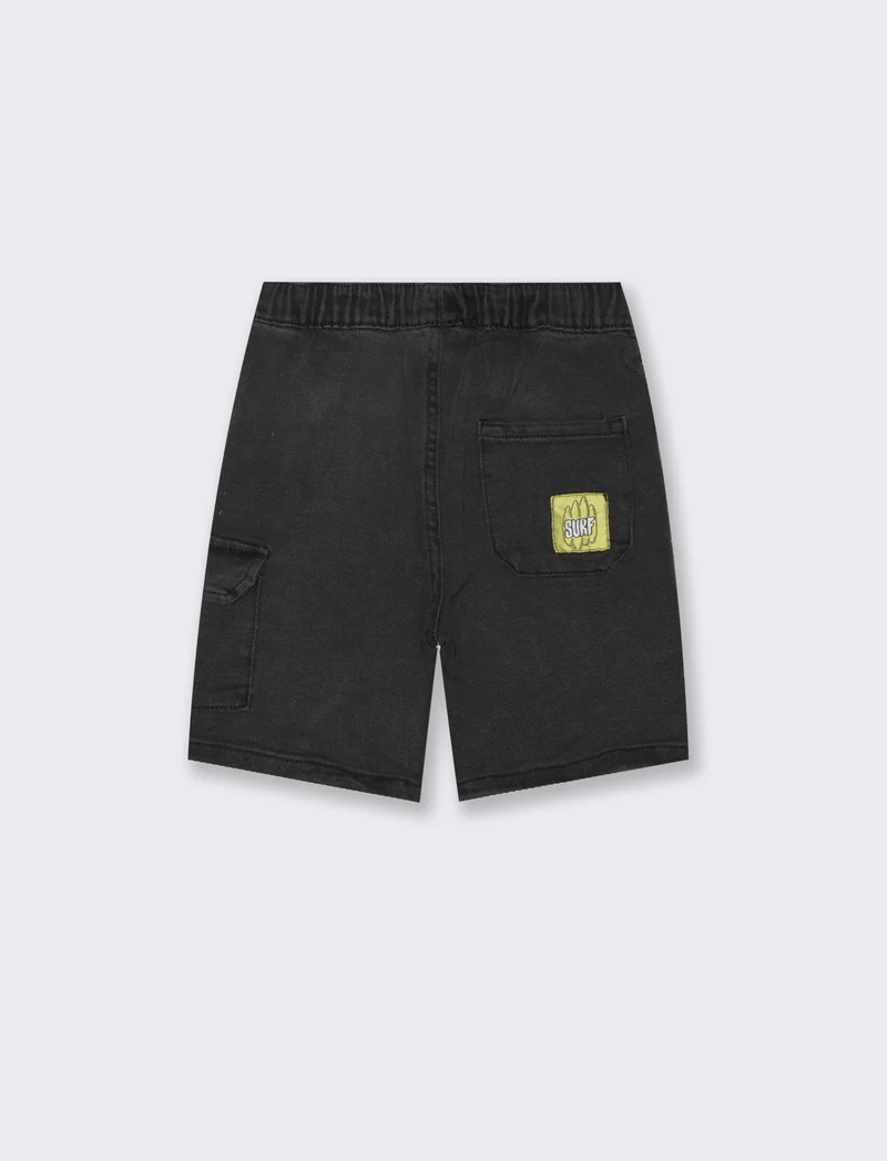 Bermuda in denim da bambino - Nero
