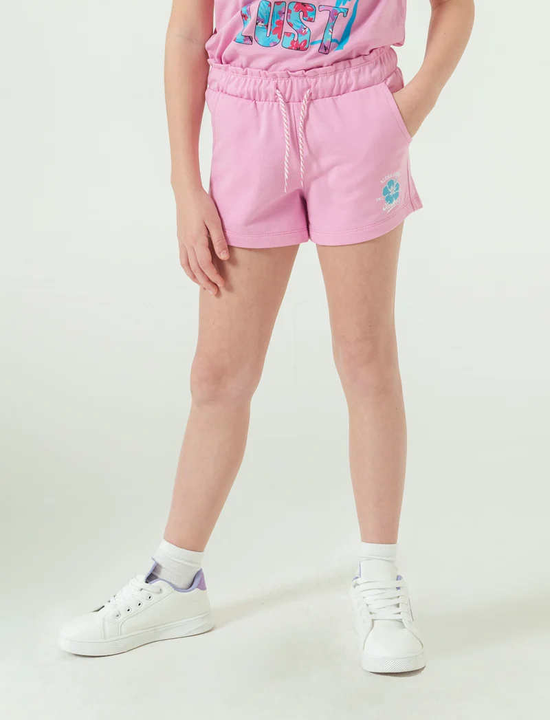 Short in felpa 2 pack da bambina - Fuxia