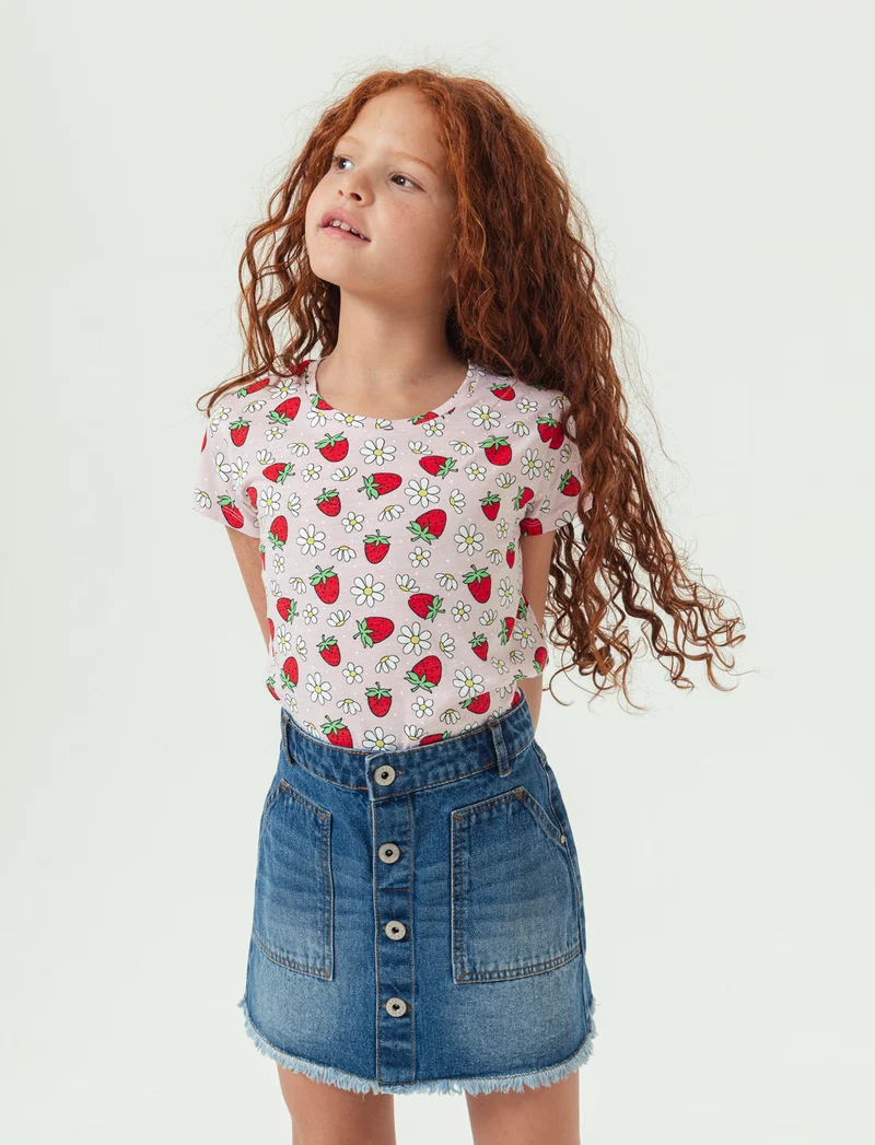 T-shirt mezza manica 2 pack da bambina - Bianco