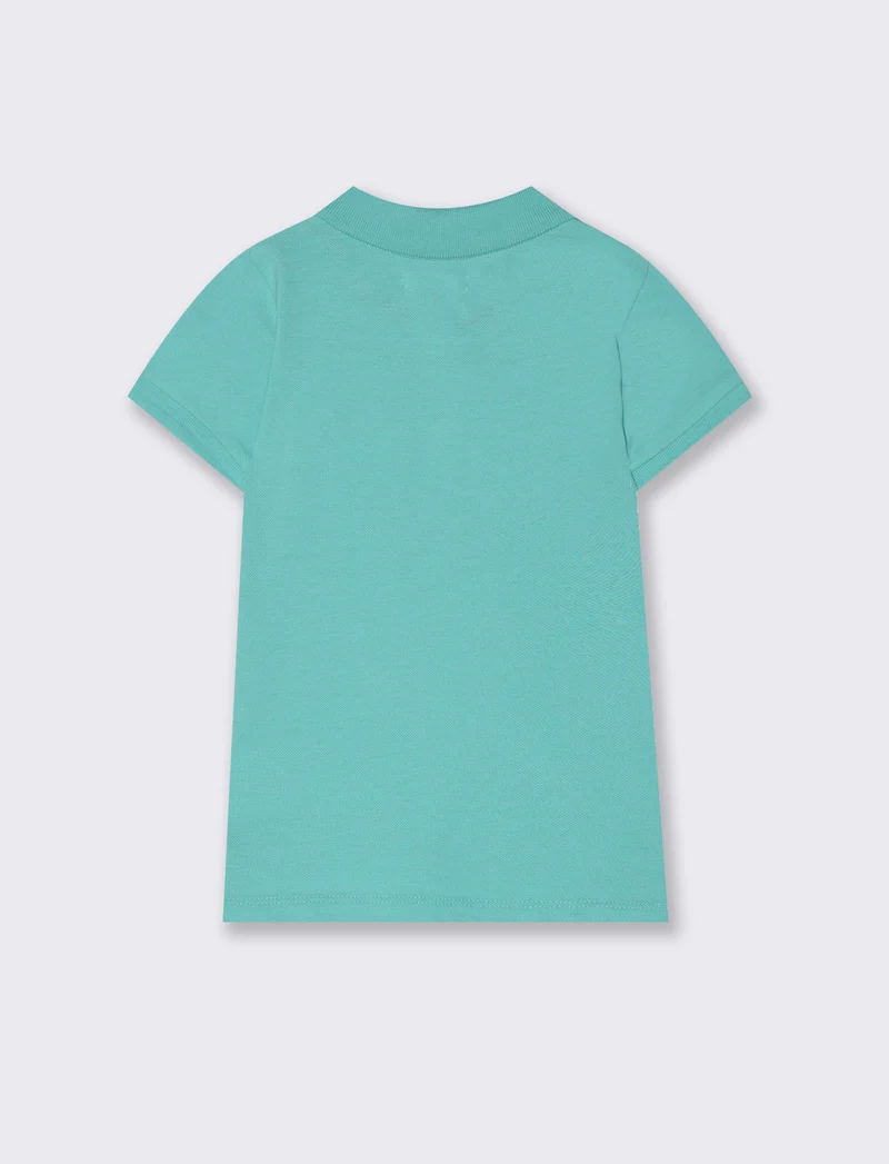 T-shirt modello polo da neonato - Verde acqua
