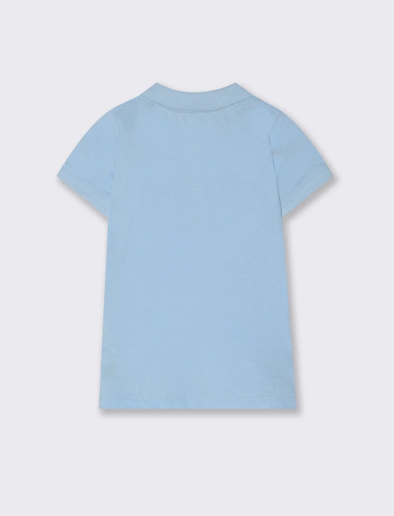 T-shirt modello polo da neonato - Azzurro