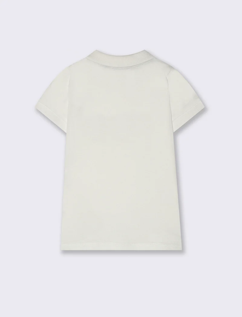 T-shirt modello polo da neonato - Bianco
