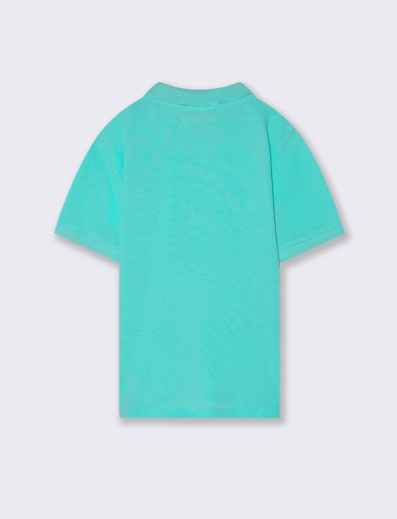 Polo mezza manica da bambino - Verde acqua
