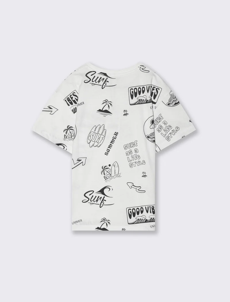 T-shirt stampata da bambino - Bianco