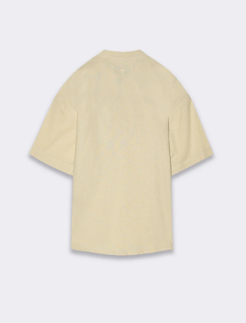 Camicia collo coreana da bambino - Beige