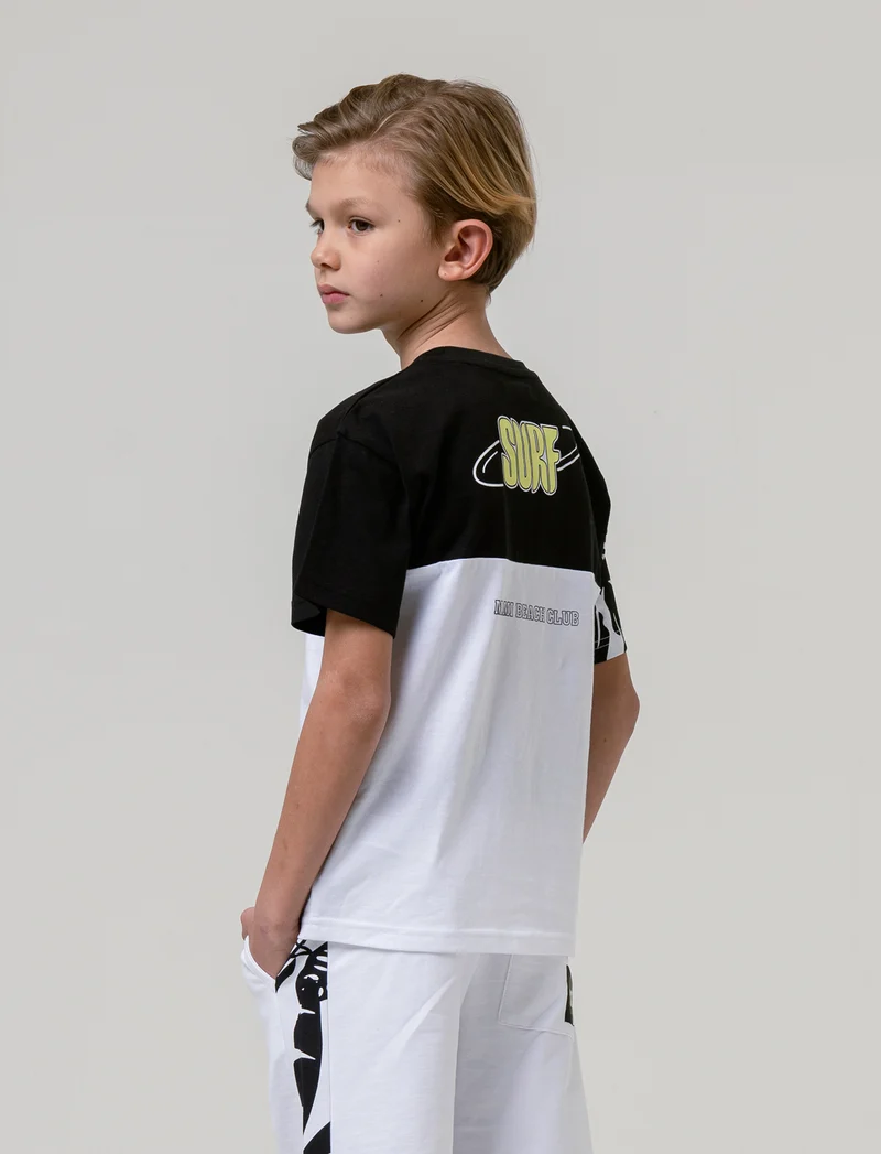 T-shirt bicolor da bambino - Fantasia