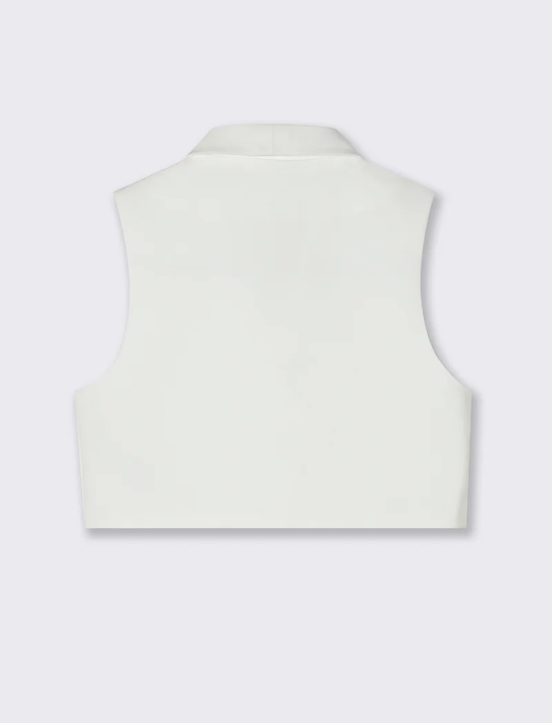 Gilet elegante da bambina - Bianco latte