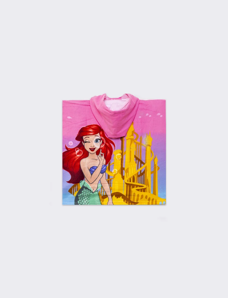 Poncho mare bambina licenze - Fuxia