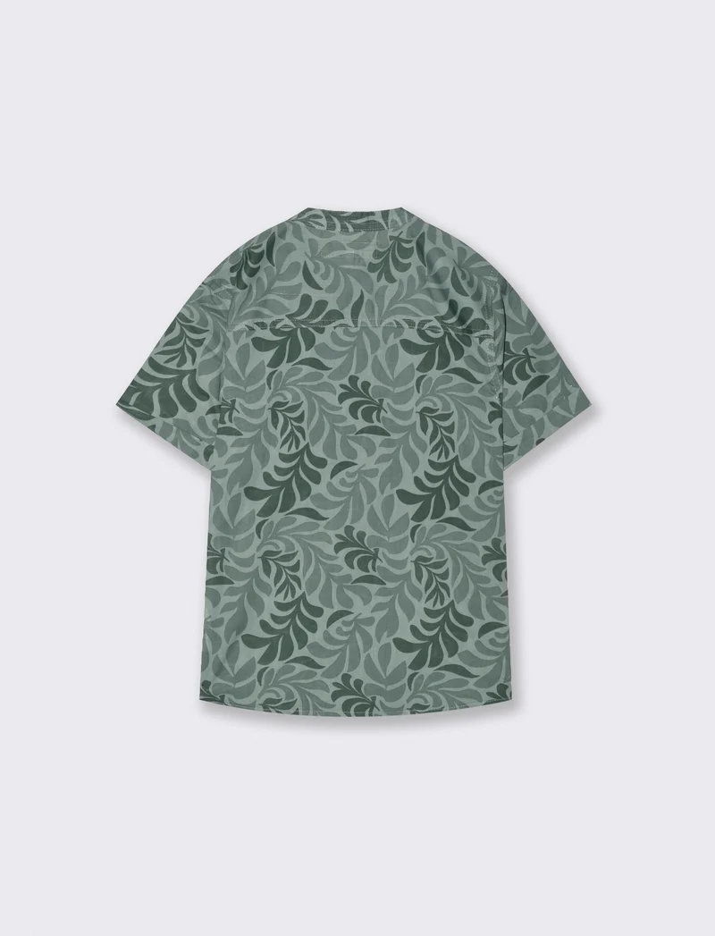 Camicia mezza manica stampata da bambino - Verde