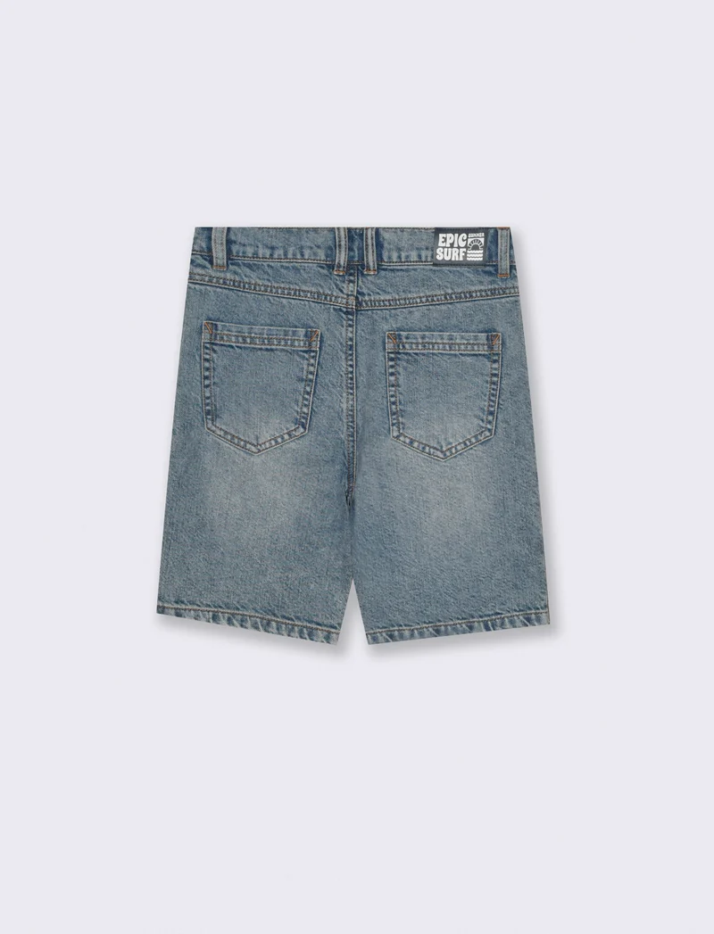 Bermuda in denim da bambino - Denim chiaro