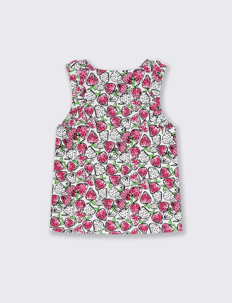 Canotta stampata da bambina - Fragola
