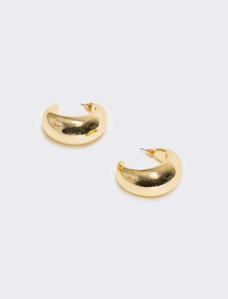 Orecchini donna bombato - Oro