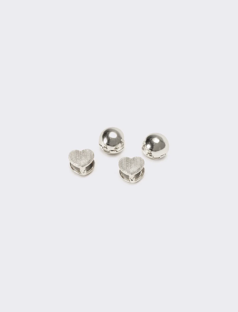 Orecchini donna card 2 paia - Argento