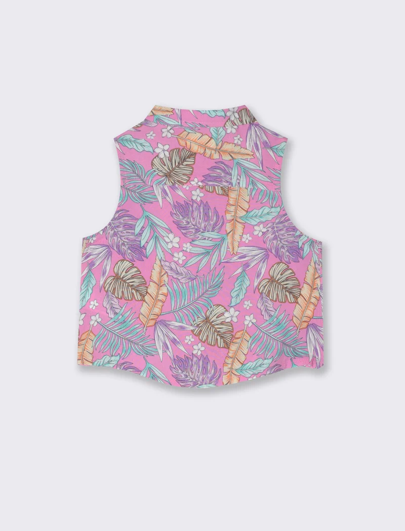 Camicia con fiocco da neonata - Fantasia
